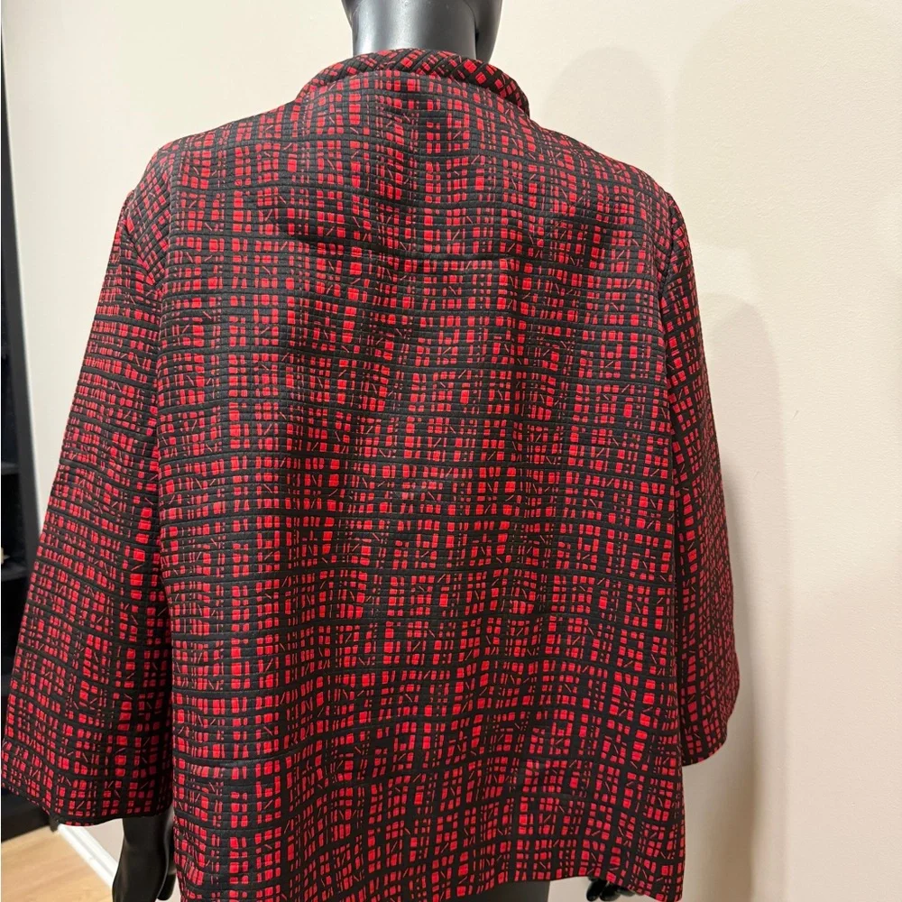 Ruby Rd. Red and Black Checkered Jacket - Picture 3 of 5